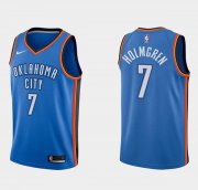 Wholesale Cheap Men's Oklahoma City Thunder #7 Chet Holmgren 2022 Draft Blue Stitched NBA Jersey