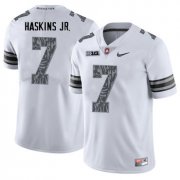 Wholesale Cheap Ohio State Buckeyes 7 Dwayne Haskins White Shadow College Football Jersey
