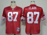 Wholesale Cheap Mitchell And Ness 49ers #87 Dwight Clark Red Stitched Throwback NFL Jersey