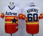 Wholesale Cheap Astros #60 Dallas Keuchel White/Orange 1980 Turn Back The Clock Stitched MLB Jersey