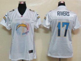 Wholesale Cheap Nike Chargers #17 Philip Rivers White Women\'s Fem Fan NFL Game Jersey