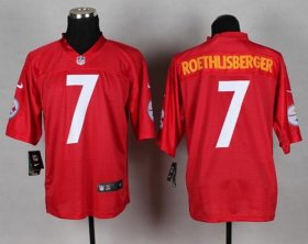 Wholesale Cheap Nike Steelers #7 Ben Roethlisberger Red Men\'s Stitched NFL Elite QB Practice Jersey