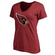 Wholesale Cheap Women's Arizona Cardinals Pro Line Primary Team Logo Slim Fit T-Shirt Red