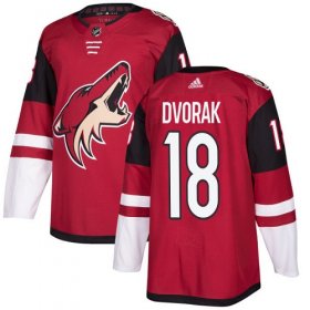 Wholesale Cheap Adidas Coyotes #18 Christian Dvorak Maroon Home Authentic Stitched NHL Jersey