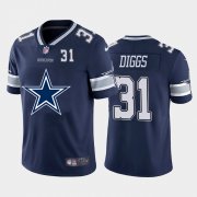 Wholesale Cheap Dallas Cowboys #31 Trevon Diggs Navy Blue Men's Nike Big Team Logo Player Vapor Limited NFL Jersey