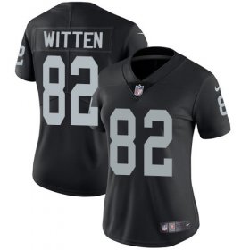Wholesale Cheap Nike Raiders #82 Jason Witten Black Team Color Women\'s Stitched NFL Vapor Untouchable Limited Jersey