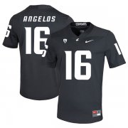 Wholesale Cheap Washington State Cougars 16 Aaron Angelos Black College Football Jersey