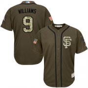 Wholesale Cheap Giants #9 Matt Williams Green Salute to Service Stitched Youth MLB Jersey