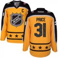 Wholesale Cheap Canadiens #31 Carey Price Yellow 2017 All-Star Atlantic Division Stitched NHL Jersey