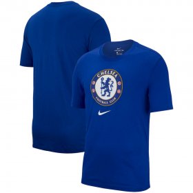 Wholesale Cheap Chelsea Nike Evergreen Crest T-Shirt Blue