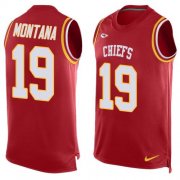 Wholesale Cheap Nike Chiefs #19 Joe Montana Red Team Color Men's Stitched NFL Limited Tank Top Jersey