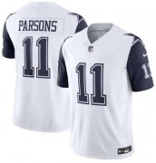 Wholesale Cheap Men's Dallas Cowboys #11 Micah Parsons White 2023 F.U.S.E. Vapor Limited Stitched Football Jersey