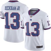 Wholesale Cheap Nike Giants #13 Odell Beckham Jr White Men's Stitched NFL Limited Rush Jersey