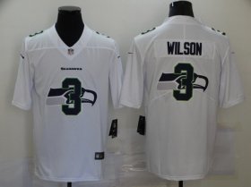 Wholesale Cheap Men\'s Seattle Seahawks #3 Russell Wilson White 2020 Shadow Logo Vapor Untouchable Stitched NFL Nike Limited Jersey