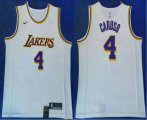 Wholesale Cheap Men's Los Angeles Lakers #4 Alex Caruso 2019 White Nike Swingman Stitched NBA Jersey