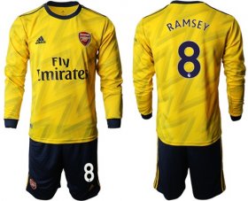 Wholesale Cheap Arsenal #8 Ramsey Away Long Sleeves Soccer Club Jersey