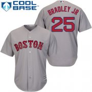 Wholesale Cheap Red Sox #25 Jackie Bradley Jr Grey Cool Base Stitched Youth MLB Jersey
