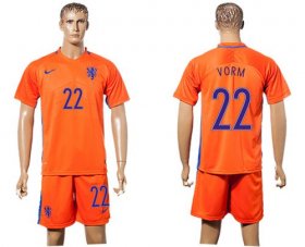Wholesale Cheap Holland #22 Vorm Home Soccer Country Jersey