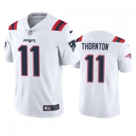 Wholesale Cheap Men\'s New England Patriots #11 Tyquan Thornton White Vapor Untouchable Limited Stitched Jersey