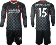 Wholesale Cheap Men 2021 Liverpool away long sleeves 15 soccer jerseys