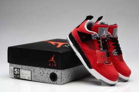 Wholesale Cheap WMS Jordan 4 Red Bull Shoes Red