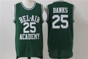 Wholesale Cheap Bel-Air Academy 25 Banks Green Stitched Basketball Jersey