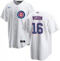 Cheap Men's Chicago Cubs #16 Patrick Wisdom White Cool Base Stitched Baseball Jersey