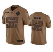 Wholesale Cheap Men's Los Angeles Chargers #52 Khalil Mack 2023 Brown Salute To Service Limited Football Stitched Jersey