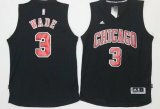 Wholesale Cheap Men's Chicago Bulls #3 Dwyane Wade All Black With Red Stitched NBA Adidas Revolution 30 Swingman Jersey