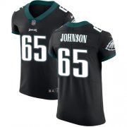 Wholesale Cheap Nike Eagles #65 Lane Johnson Black Alternate Men's Stitched NFL Vapor Untouchable Elite Jersey