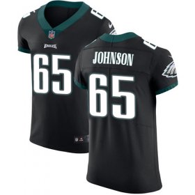Wholesale Cheap Nike Eagles #65 Lane Johnson Black Alternate Men\'s Stitched NFL Vapor Untouchable Elite Jersey