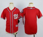 Wholesale Cheap Nationals Blank Red Cool Base Stitched Youth MLB Jersey