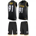 Wholesale Cheap Nike Steelers #91 Stephon Tuitt Black Team Color Men's Stitched NFL Limited Tank Top Suit Jersey