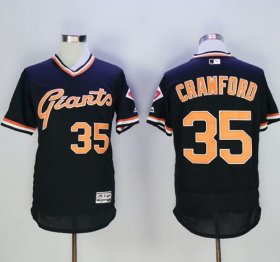 Wholesale Cheap Giants #35 Brandon Crawford Black Flexbase Authentic Collection Cooperstown Stitched MLB Jersey
