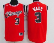 Wholesale Cheap Men's Chicago Bulls #3 Dwyane Wade Red Retro Revolution 30 Swingman Adidas Basketball Jersey
