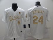Wholesale Cheap Men's Los Angeles Dodgers #24 Kobe Bryant White Fashion Stitched MLB Cool Base Nike Jersey