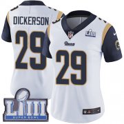 Wholesale Cheap Nike Rams #29 Eric Dickerson White Super Bowl LIII Bound Women's Stitched NFL Vapor Untouchable Limited Jersey