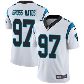 Wholesale Cheap Nike Panthers #97 Yetur Gross-Matos White Men\'s Stitched NFL Vapor Untouchable Limited Jersey