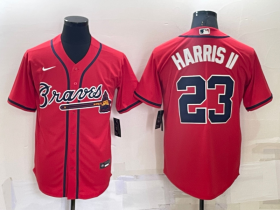 Wholesale Men\'s Atlanta Braves #23 Michael Harris II Red Stitched MLB Cool Base Nike Jersey