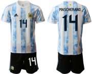 Wholesale Cheap Men 2020-2021 Season National team Argentina home white 14 Soccer Jersey