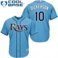 Wholesale Cheap Rays #10 Corey Dickerson Light Blue Cool Base Stitched Youth MLB Jersey