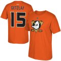 Wholesale Cheap Anaheim Ducks #15 Ryan Getzlaf Reebok Alternate Name & Number T-Shirt Orange