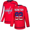 Wholesale Cheap Adidas Capitals #92 Evgeny Kuznetsov Red Home Authentic USA Flag Stitched NHL Jersey
