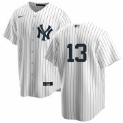 Wholesale Cheap New York Yankees #13 Joey Gallo Men's Nike White Home MLB Jersey - No Name