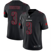 Wholesale Cheap Nike Buccaneers #3 Jameis Winston Black Men's Stitched NFL Limited Rush Impact Jersey