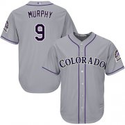 Wholesale Cheap Rockies #9 Daniel Murphy Grey New Cool Base Stitched MLB Jersey