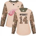 Wholesale Cheap Adidas Red Wings #14 Gustav Nyquist Camo Authentic 2017 Veterans Day Women's Stitched NHL Jersey
