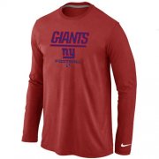 Wholesale Cheap Nike New York Giants Critical Victory Long Sleeve T-Shirt Red