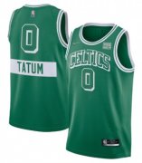 Wholesale Cheap Men's Boston Celtics #0 Jayson Tatum 75th Anniversary Green 2021 Stitched Basketball Jersey