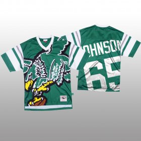 Wholesale Cheap NFL Philadelphia Eagles #65 Lane Johnson Green Men\'s Mitchell & Nell Big Face Fashion Limited NFL Jersey